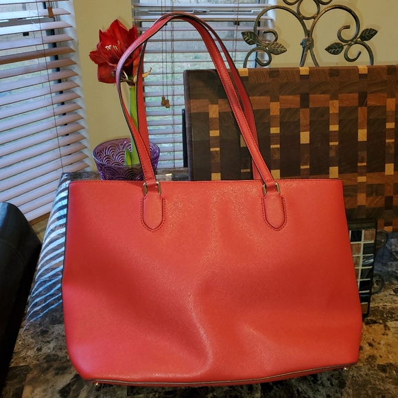 Kate Spade Large Coral Handbag Leather - Picture 3 of 12